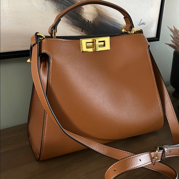 Peekaboo Bag Caramel & Black NEW - Picture 4 of 17